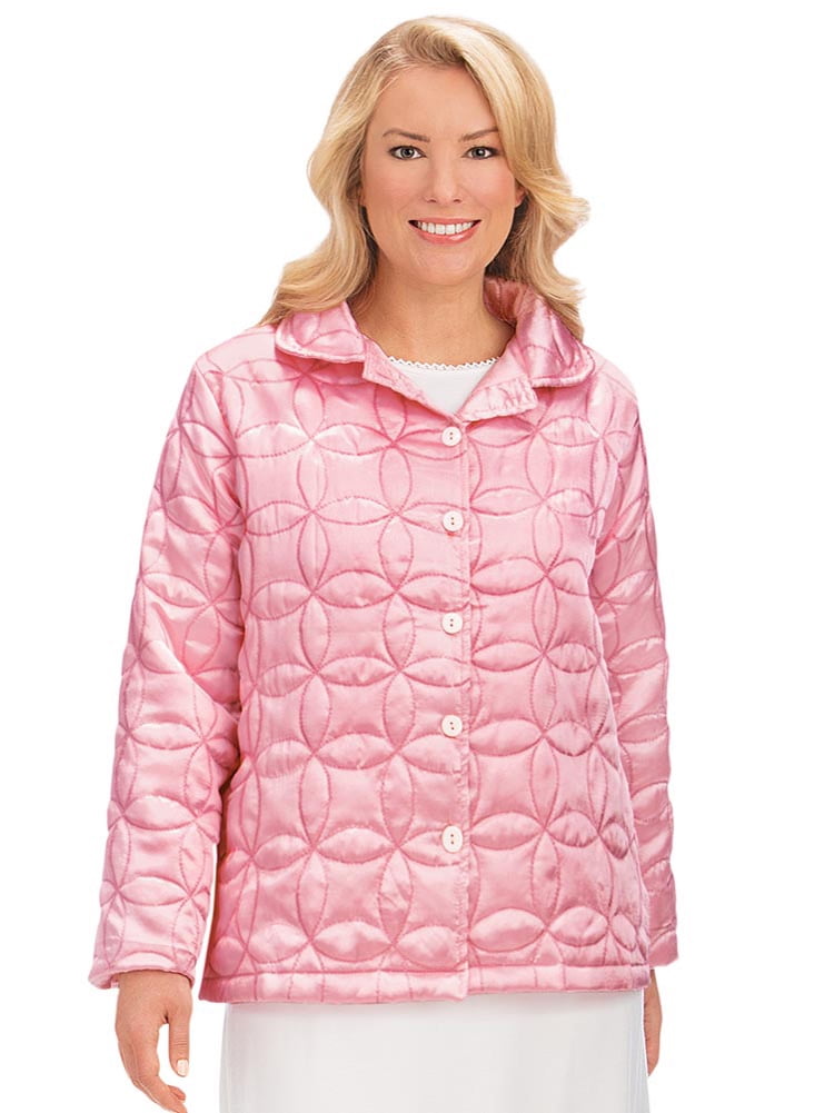 Collections Etc. Collections Etc Women's Quilted Bed Jacket LIGHT