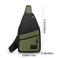 thumbnail image 3 of Chest Bag Crossbody 30cm, Adjustable Strap Multi Pocket for Sports Travel, Layered Compartment Reflective Night Safe, Lightweight Durable Fabric and Outdoor Daily Commute, 3 of 7