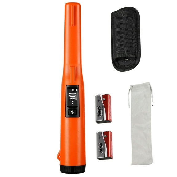 KFFKFF Waterproof Handheld Metal Detector Pinpointer, IP68 Rated with 4.5" Detection Depth, LCD Display, 3 Detection Modes, Treasure Hunting Tool with Holster and 9V Battery