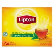 Lipton Black Tea, Caffeine-Free, Tea Bags 75 Count Box