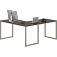 thumbnail image 2 of Commercial-Grade Office Computer Desk  x cm  Silver w/Espresso Top, 2 of 6