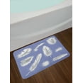 thumbnail image 2 of Feather Bath Mat, Fluffy Feathers Plumage Hand Drawing Illustration, Plush Bathroom Decor Mat with Non Slip Backing, 29.5" X 17.5", Lavender Blue Grey, by Ambesonne, 2 of 2