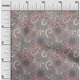 thumbnail image 2 of oneOone Viscose Chiffon Gray Fabric Asian Paisley Craft Projects Decor Fabric Printed By The Yard 42 Inch Wide, 2 of 4