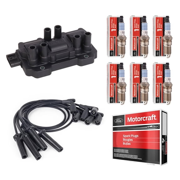 Set of 1 ISA Ignition Coil & 1 Wire Set & 6 Spark Plug for 2009-2011 Buick Lucerne 2006-2011 Chevrolet Impala 2006-2009 Pontiac G6 V6 3.9L Replacement For UF434, 3165, SP432