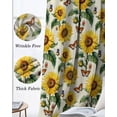 thumbnail image 3 of Sunflowers Blackout Curtains for Bedroom Living Room Darkening Curtains 96 Inches Long Beige Botanical Yellow Florals Butterfly Window Curtain 2 Panels Set Window Treatment Grommet Drapes 52"x96", 3 of 9