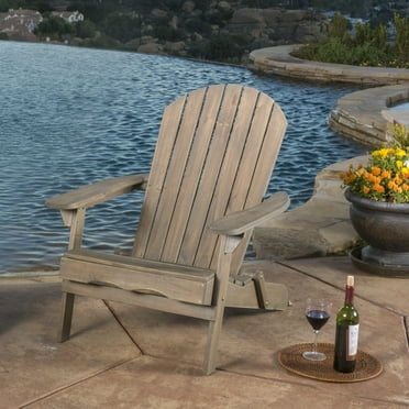 Leuco Foldable Adirondack Chair - Weather-Resistant Patio Seating for Gardens, Backyards, and Fire Pit Gatherings