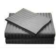thumbnail image 2 of 400 Thread Count 100% Egyptian Cotton Sleeper Sofa Bed Sheet Set Stripe with 4 -PCS Fitted Straps, 2 of 5