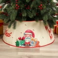 thumbnail image 3 of Ornament Christmas Tree Collar Glitter Round Decorative Christmas Tree Skirt Fastening Tape Foldable Christmas Tree Ornament For Home Party Red Tree Collar Christmas Tree Collar, 3 of 3
