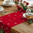 thumbnail image 5 of Christmas Table Runner 13x72 Inch, Xmas Trees Snowflakes Winter Holiday Decorative Farmhouse Table Decorations for Kitchen Dinning, Indoor Outdoor Dinner Party Decor (Red) GT150-72, 5 of 7