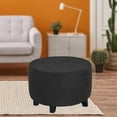 thumbnail image 5 of Round Ottoman Footrest Covers for Diameter 48-55 Black, 5 of 7
