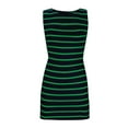 thumbnail image 6 of DailyTrove Women's Striped Bodycon Mini Dress, Sleeveless, Casual Night Out & Festival Wear, Stretchy Polyester Blend, 6 of 6