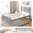 thumbnail image 4 of YLCW Wood Platform Bed Frame with Headboard / Wood Slat Support / No Box Spring Needed / Easy Assembly, Twin, 4 of 8