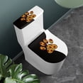thumbnail image 3 of HELLHERO Sunflower Paw Prints Adjustable Polyester Toilet Top Cover Stretch Toilet Seat Lid Cover & Stretch Fit for Hotel Home, 3 of 8