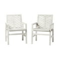 thumbnail image 4 of Modern Chevron Terrace Chair, 2-piece set - white washed, suitable for outdoor use, 4 of 5
