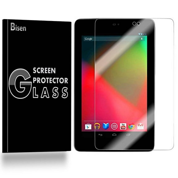 [2-Pack] BISEN Google Nexus 7 (1st Gen, 2012 Release) Screen Protector  Tempered Glas, Anti-Scratch, Anti-Shock, Shatterproof