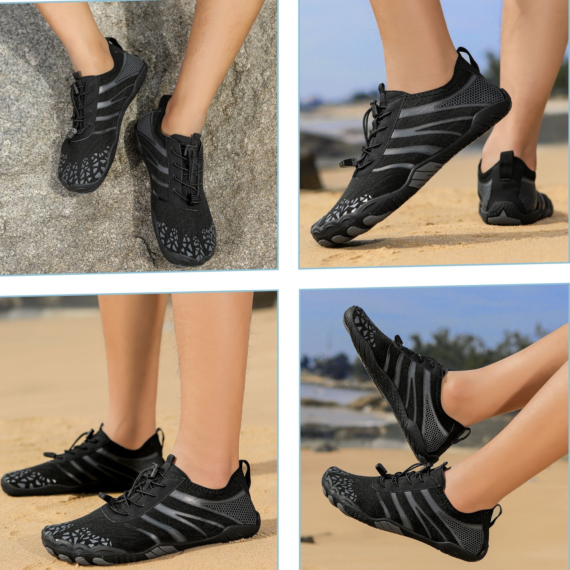 BERANMEY Women's Lightweight Sport Barefoot Shoes Non-slip Breathable Footwear Water Shoes for Womens & Mens Athletic Hike Wide Toe Box Shoes Outdoor Swim Beach