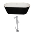 thumbnail image 4 of Anzzi FT511-0025 5.9 ft. Sabbia Man-Made Stone Freestanding Non-Whirlpool Bathtub in Matte White & Kros Series Faucet in Chrome, 4 of 11