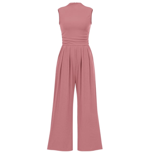 Mono Enterizo PRETTYGARDEN Rosa Empolvado Sin Mangas XL