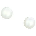 thumbnail image 3 of JewelStop 14K White Gold Polished Finish 8MM Pearl Stud Earrings Push Back Clasp, 3 of 5