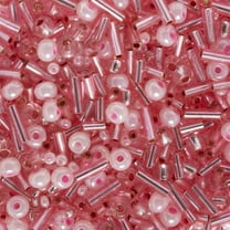 John Bead Czech Glass Seed Beads (23g) Assorted Sizes Rose Bead for Jewelry Making