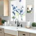 thumbnail image 5 of Navy Blue Floral Balloon Curtains for Bedroom/Front Door/Bathroom, Spring Flowers Butterflies Watercolor Tie Up Curtains 63 Inch Length Light Filtering Kitchen Curtains Shades for Windows 46"x63", 5 of 8