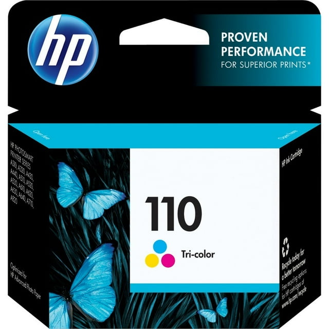 HP 110 Original Ink Cartridge - Tri-color - Inkjet - Standard Yield - 55 Photos - 1 Pack (CB304AN #140)