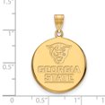 thumbnail image 2 of 14k Yellow Gold LogoArt Official Licensed Collegiate Georgia State University (GSU) Large Disc Pendant, 2 of 3