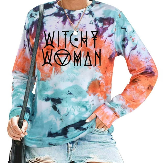 ICHUANYI Liquidación Moda Mujer Cuello Redondo Manga Camiseta Impresión Blusa Suelta Tops ICHUANYI WER202308231187