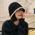 thumbnail image 3 of COCOpeaunt Fashion Thick Knitted Hat Womens Warm Woolen Fisherman Hat Hip-Hop Skullies Cap Costume Accessory Gifts Winter Bonnet Femala, 3 of 6