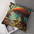 thumbnail image 7 of Fenyluxe Pillow Covers Decorative Pillowcases  Abstract Colorful Mushroom Design, Holiday Farmhouse Throw Pillow Case Hidden Zippered Square Cushion Cover for Sofa Bedroom Home Decor White, 7 of 7