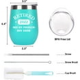 thumbnail image 2 of 2022 Retirement Gifts for Women, Retired 2022 Not My Problem Stainless Steel Wine Tumbler, Retirement Gifts for Women Her Office Friends Coworkers Colleague Sister Teacher Mom Grandma(12oz, Mint), 2 of 6
