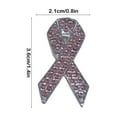 thumbnail image 2 of YiJuHui 2pcs Breast Cancer Pin, Crystal Rhinestone Breast Cancer Awareness Pin, Ribbon Breast Cancer Awareness Accessories for Women, 2 of 6
