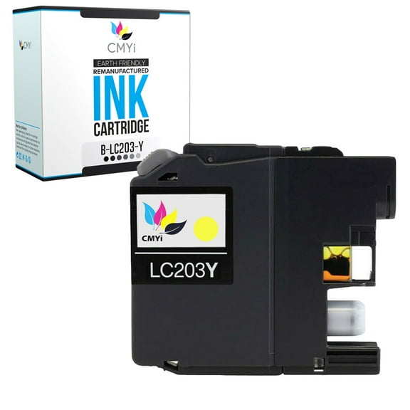 CMYi LC203 Yellow 1-Pack Ink Cartridge compatible for Brother LC203 - MFC J4320DW, J4420DW, J460DW, J4620DW, J480DW, J485DW, J5520DW, J5620DW, J5720DW, J680DW, J880DW, J885DW (1 Yellow)