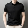 thumbnail image 2 of Mens Polo Shirts Lapel Short Sleeved Casual Business Ice Silk Polo Shirts for Men, 2 of 6