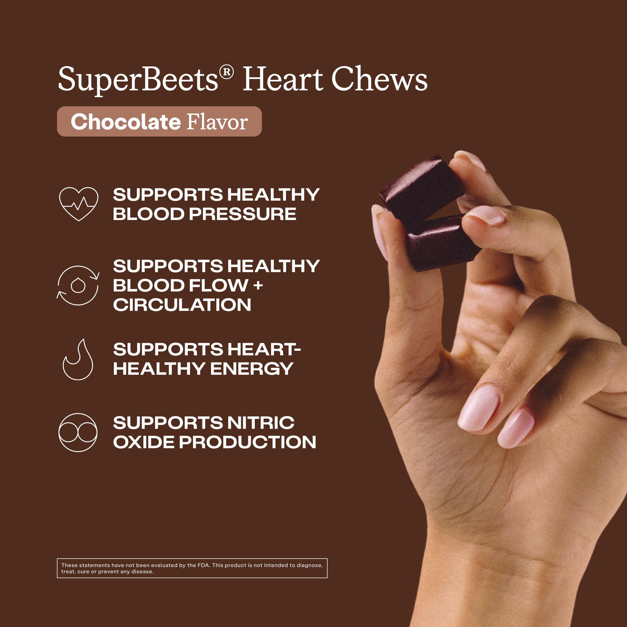 HumanN SuperBeets Heart Chews Chocolate Flavored 6ct