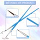 thumbnail image 3 of 100 Pieces Miniature Detail Paint Brushes Pointed Round Painting Brush Watercolor Fine Tip Nylon Hair Artist Paint Brushes for Acrylic Oil Watercolor Face Painting, Blue (1.2 x 0.3 cm), 3 of 5