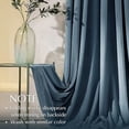 thumbnail image 6 of Lazzzy Blackout Velvet Curtains Living Room Darkening Drapes 2 Panels Rod Pocket Thermal Insulated Soft Privacy Window Treatments Dark Slate 52" x 120", 6 of 14