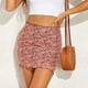 thumbnail image 1 of 랩 힙 스커트 Falda casual estampada Mini falda de cintura alta Faldas cortas para mujer (Rosa L) Cgtredaw Para estrenar, 1 of 1