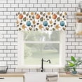 thumbnail image 5 of Thanksgiving Fall Window Valances Kitchen Short Curtains with Rod Pocket Maple Leaves Pumpkin Valance Drapes Farmhouse Window Treatment for Living Room Bathroom Decor 54" X 18", 5 of 6