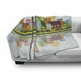 thumbnail image 3 of Las Vegas Soft Flannel Fleece Blanket, Cartoonish Skyline of Nevada City in the Afternoon Modern Buildings Architecture, Cozy Plush for Indoor and Outdoor Use, 70" x 90", Multicolor, by Ambesonne, 3 of 6