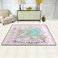 thumbnail image 2 of SKYSONIC Rainbow Unicorn Area Rug 72x48in You are Magical Quotes Non-Slip Floor Carpet for Indoor Living Dining Room and Bedroom Area, 2 of 7