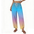 thumbnail image 2 of AzureSilk Women Casual Wide Leg Pants Loose Straight Leg Trousers with PocketPalazzo Pants Cropped Spring Summer Vacation Outfits Fashion Clothing Beach Clothes, 2 of 5