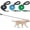 Black+Green+Blue(Pack of 3), variant on Heavy Duty Rope Dog Leash 6 Pack, 6FT Nylon Pet Leash with Reflective Thread, Soft Padded Handle Thick Lead Leash for Large Medium Dogs Small Puppy,3/8inch X 5 FT (18~120 lbs)