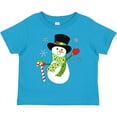thumbnail image 3 of Inktastic Christmas Snowman in Top Hat with Candy Cane Boys or Girls Toddler T-Shirt, 3 of 5