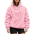 thumbnail image 5 of Women's Oversized Hooded Sweatshirt With Pet Pouch Front Pocket, Lined Pullover Hoodie For Small Dogs Cats And Daily Wear, 5 of 7