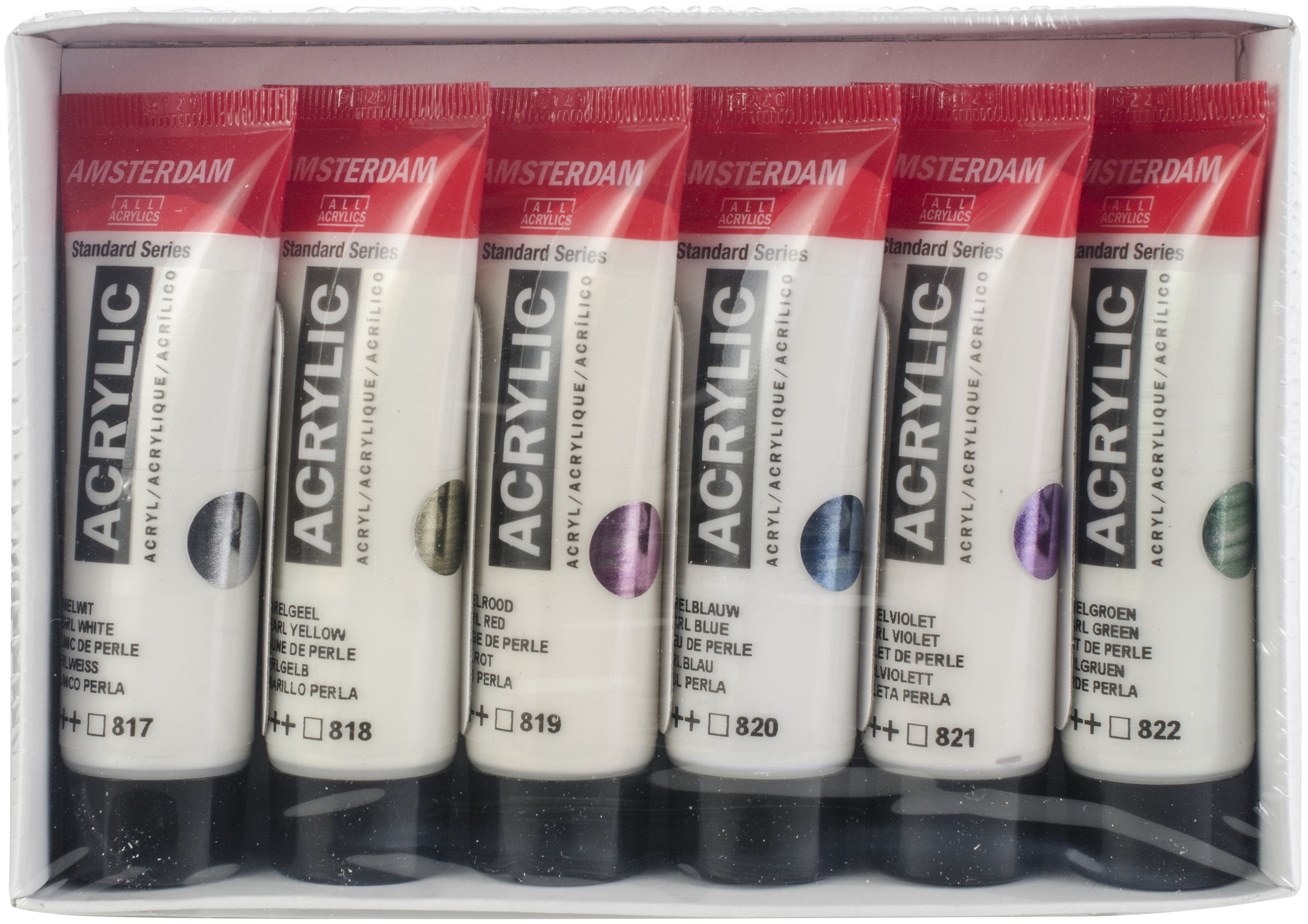 Amsterdam Standard Pearlescent Acrylic Paint Set, 6Color