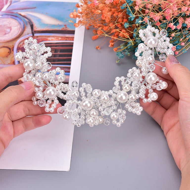 Racing Butterfly Bridal Wedding Headband Crystal Flower  display picture 1