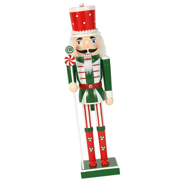 Adorno navideño de cascanueces, decoración de mesa, figura, estatua, cascanueces de madera C
