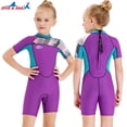 thumbnail image 2 of Soidarity Trajes de neopreno para niñas de 2,5 MM, traje de buceo de secado rápido, traje de neopreno de una pieza, traje de baño para jóvenes, buceo, Deportes acuáticos Violeta METRO Soidarity OD003678-02, 2 of 6