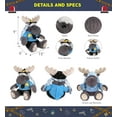 thumbnail image 3 of DolliBu Grey Moose Police Officer Plush Toy - Soft Moose Cop Stuffed Animal Dress Up with Cute Cop Uniform and Cap Outfit - 15 Inches, 3 of 7